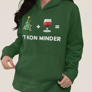 Foute Kerst Hoodie Groen += ’t Kon minder S