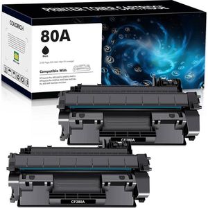 2-pack | Geschikt voor HP 80A / CF-280A Toner cartridge Zwart - Geschikt voor HP LaserJet Pro 400 M401DN - M401DW - MFP M425DN - MFP M425DW