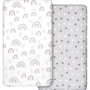 Hoeslaken kinderwagen wieg set2/120x60 cm