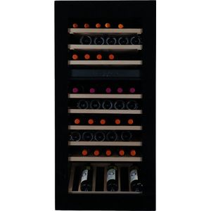 Vinata Premium Wijnklimaatkast Cevedale Inbouw - Zwart - 65 flessen - 122.1 x 59.2x 56 cm - Glazen deur
