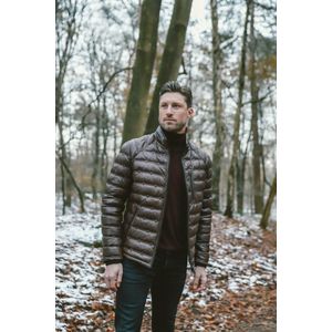 Raptor leren Puffer Jacket