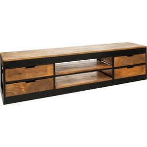 TV-meubel 180 CM Industrieel - Metaal & Hout Bruin