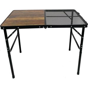 Inklapbare campingtafel - 60x90x36-68 cm - aluminium - max. 30 kg