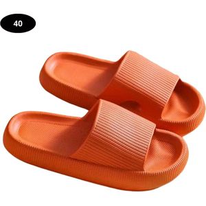 Nivard Badslippers Dames & Heren - Comfortabel - Flip Flops - Sauna - Zomer - Oranje - Maat 38