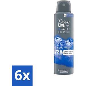 Dove - Deodorant - Men Care Cool Fresh - Verfrissend en langdurige bescherming - 150 ml - Voordeelverpakking - 6 stuks