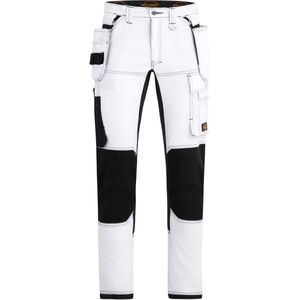 WERKBROEK BELHURT TAYRON STRETCH WIT MAAT 60