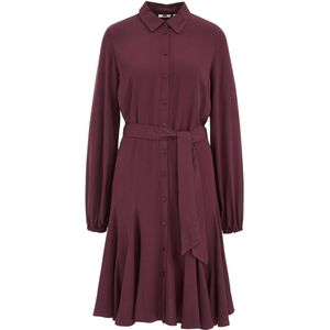 WE Fashion - Dames Jurk - Midi Lengte - Met Strikceintuur