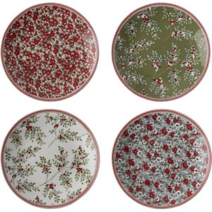 Laura Ashley Stockbridge Collectables Boren - Petit Fours - Kerstservies - Giftset van 4 - 12 cm