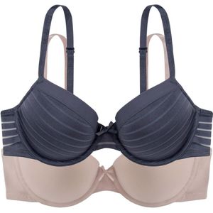 Dorina BH 2-Pack - Louise - T-shirt / Beugel BH's - 70C - Grijs