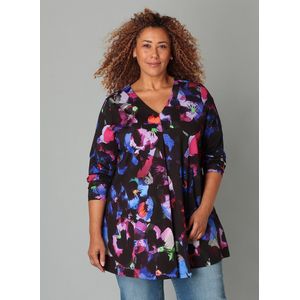 Colletta - Top - Multi - Driekwart Mouwen - V-hals - Viscose