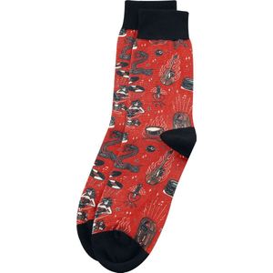 King Kerosin Rock ’n’ Roll sokken Heren Sokken - rood - EU 39-42