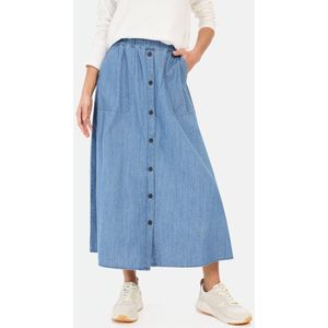 camel active Lange denimrok met elastische tailleband - Maat womenswear-44 - Denim