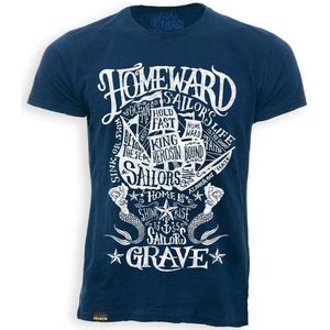 King Kerosin T-Shirt Sailors Grave Vintage Blue-S