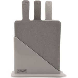 Set van 3 snijplanken stand anti-slip Maestro MR1789G graniet