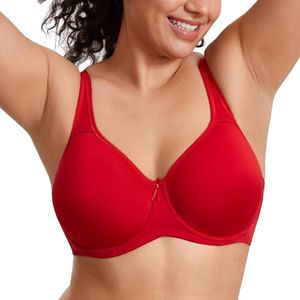 Allecto plus - Volledige Dekking Dames T-shirt in Plus Size met Naadloos Design and Gewatteerde Beugelbeha