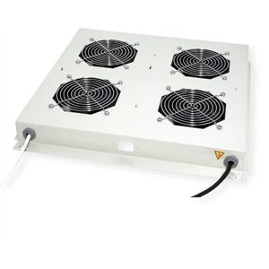 ROLINE - Dakventilatie-Unit - Grijs - 4 Ventilatoren - Voor 19-Inch Kasten