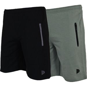 Donnay - Joggingshort - Zwart - 2-Pack - Sportshort - Heren