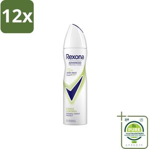 Rexona - Deodorant Spray - Advanced Protection Stress Control - Tegen Stresszweet - 150 ml - Voordeelverpakking - 12 stuks - 72 uur bescherming - Anti-transpirant