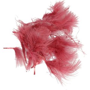 Hobby knutsel veren - 200x - bordeaux rood - 7 cm - sierveren - decoratie