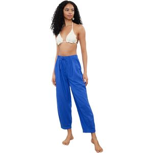 Trendyol Strandkleding Khaki Geweven Gevlamde Katoenen Broek Tbess23Pl00015