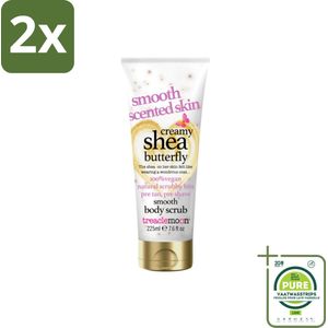 Treaclemoon – Body Scrub – Creamy Shea Butterfly – 225 ml - Voordeelverpakking - 2 stuks - Body scrub - Exfoliatie