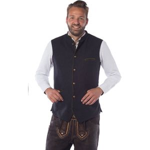 Tannhauser Trachtenvest Heren Oktoberfest Heren Carnavalskleding Heren voor bij Lederhosen Man - Polyester -Donkergrijs- Maat S