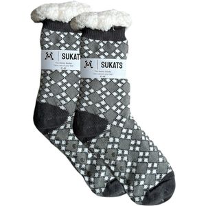 BLACK FRIDAY - Sukats® Huissokken - Homesocks - Maat 41-46 - Antislip Sokken - Fluffy Sokken - Huissokken Heren - Slofsokken - Variant 145 - Meerdere Maten en Varianten - Verwarmde Sokken