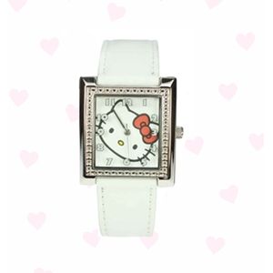 Hello Kitty Horloge Vierkant Wit