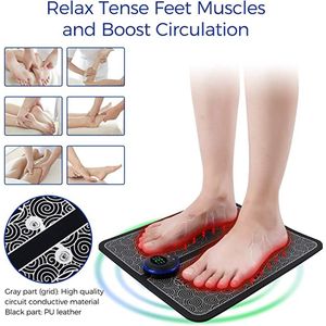Elektrische - Acupunctuur Voet Massage mat  met 6 verschillende massagestand voor beter bloedsomloop, Stimulator voor voet, been en Spierpijn en relax je voet tegen vermoeidheid.