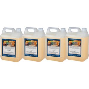 Handzeep Sweet Orange & Cedarwood 5 liter - set van 4 stuks - navulling - Voordeelverpakking