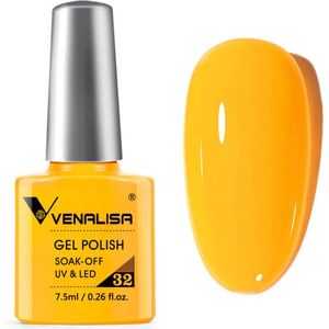 Venalisa UV Gellak Honey Yellow - 7.5 ml - Gellak Geel - Gellak Oranje - Gele Gellak - Oranje Gellak - Fluo Gellak - Gellak Fluoriserend - Gellak Kleuren - Venalisa Gellak - Gellak Nagellak