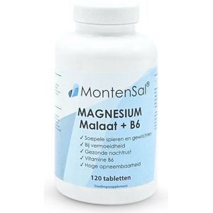 MontenSal - Magnesium Malaat - Vitamine B6 - 120 Tabletten