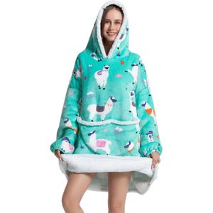 Nivard Hoodie Deken Met Mouwen - Plaid - Knuffeldeken - Onesie - Fleece Blanket - Dames - Heren - Kinderen - Extra Zacht & Warm - Schattige Hond