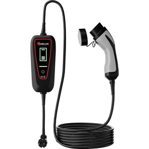 Carlux® Mobiele Thuislader Type 2 Mennekes - EV Charger- Stopcontact - Elektrische Auto Opladen - Instelbaar 10A/13A/16A - memory functie - uitgesteld laden - 1 Fase Lader - Mobiele Oplader Elektrische Auto - Laadpaal Vervanging - Thuis & Onderweg