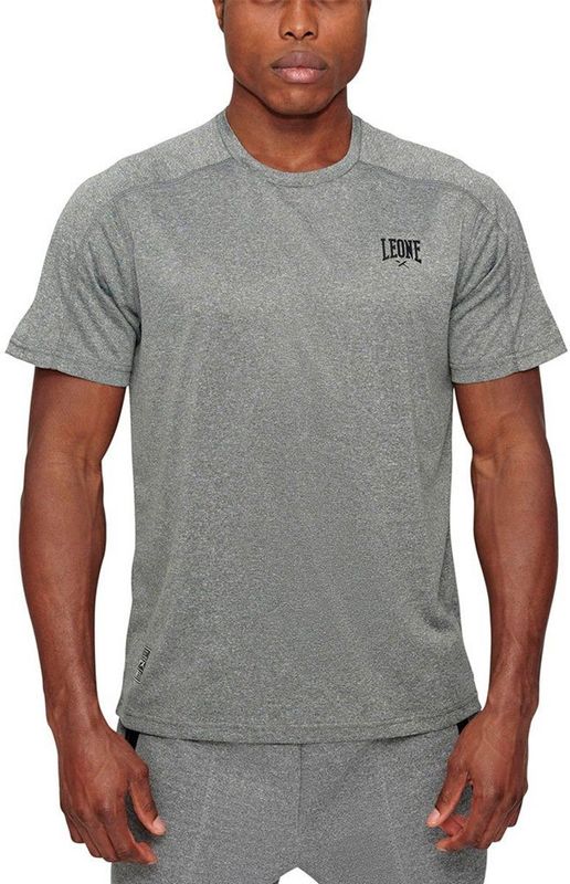 Leone1947 - Melange T-shirt - Grijs - Korte Mouwen