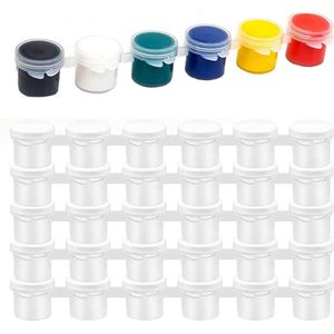 Verfstrips voor schilderen - lege verfpotten - mini-vazen met deksels - 30 blikjes lak - mini-lakdoos - mini-lakreservoir - lege lak 15 ml