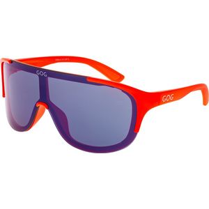 MEDUSA Matt Blauw Polarized Sportbril met UV400 Bescherming en Flexibel TR90 Frame - Unisex & Universeel - Sportbril - Zonnebril voor Heren en Dames - Fietsaccessoires - Oranje