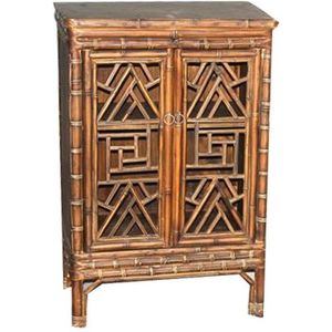 Fine Asianliving Antieke Chinese Kast Bamboe B56xD35xH86cm Chinese Meubels Oosterse Kast