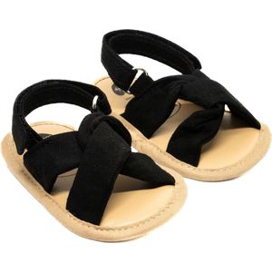 Siya Baby - sandalen - meisjes - zwart - overslag - maat 20