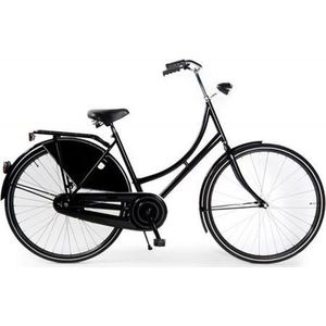 28 inch omafiets starter 3v remnaaf 50cm zwart
