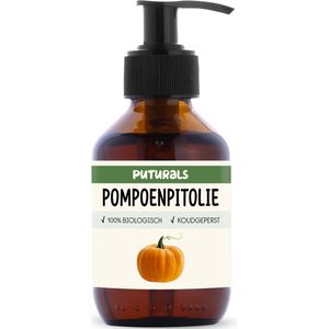 Puturals Pumpkin Seed Oil 100% Biologisch - 150ml - Koudgeperst en Puur - Pompoenpitolie voor Huid en Haar