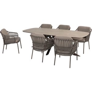 Prado tafel 240x105x75 cm met 6 Capalbio stoelen