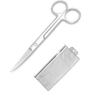 Gebogen precisiepunt huidschaar met weerhaak in Russische stijl, professioneel dun lemmet - 1 stuks