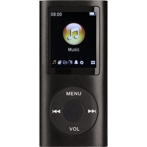 MP3 Speler Bluetooth - Digitaal 1,8-inch LCD-scherm - USB - Draagbaar - Luidsprekers met verliesvrije geluidskwaliteit - Voice recorder - FM radio - SD kaart tot 64GB（let op: de kaart is niet inbegrepen） - ZWART
