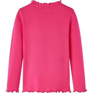 Kindershirt lange mouw felroze maat 92