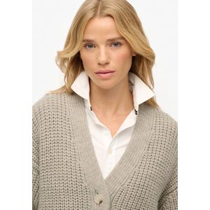 Superdry - Grof Gebreid Vest met V-Hals - Dames - Cardigans