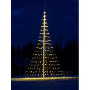 Montejaur Vlaggenmast Kerstboom Verlichting- 4 meter - 312 LED - Warm Wit