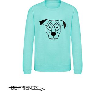 Be Friends Sweater - Hond - Heren - Mint groen - Maat S