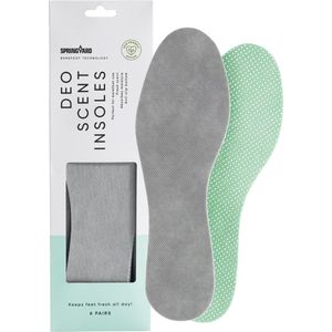 Springyard Deo Scent Insoles - inlegzolen voor blote voeten - droge voeten en schoenen - frisse geur - 6 paar - maat 39/40
