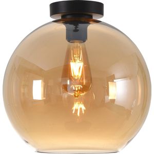 Plafondlamp Marino 30cm Amber - Ø30cm - E27 - IP20 - Dimbaar > plafoniere amber glas | plafondlamp amber glas | plafondlamp eetkamer amber glas | plafondlamp keuken amber glas | led lamp amber glas | sfeer lamp amber glas